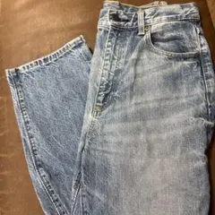 GUジーユー ハイウエストストレートジーンズ デニムパンツ L