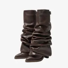 POOLDE/Melted Boots Brown/ロングブーツダークブラウンのサムネイル