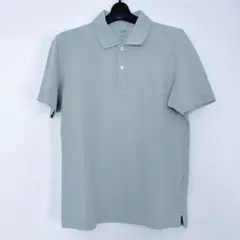 ユニクロ エアリズムコットンカノコポロシャツ 半袖M 緑(カーキ/オリーブ)
