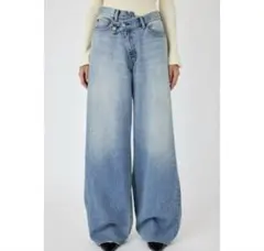 MOUSSY CROSS WAIST WIDE ストレート デニム サイズ1のサムネイル
