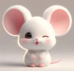 ダイヤモンドアート20×20アニメイラスト　可愛い子ネズミ　初心者作成キット