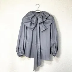 近年✨ DRAWER コットンパフスリーブブラウス ギャザー ブラック