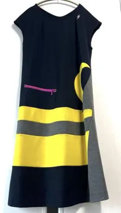 SUPER LADY ストレッチ ノースリーブワンピース