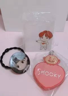 BTS ユンギ　ダウニー軽量カップ、タイニータンヘアゴム、シュッキーチャーム