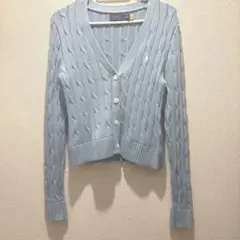 Polo Ralph Lauren ケーブルニットカーディガン　スカイブルー