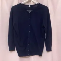 無印良品　カーディガン　七分袖　ネイビー