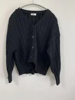 LOWRYS FARM ブラックカーディガン 長袖