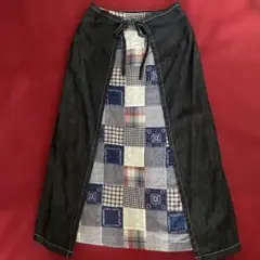 【PERSON’S/平成レトロ】カントリー調インディゴ・ロングスカートのサムネイル