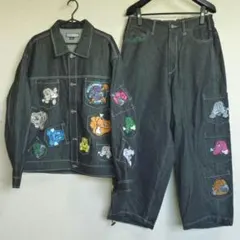 最終値下　GALFY　ガルフィー　メニーポケット　デニムジャケット　ブラック　L GALFYxMeetsAnswer メニーポケットジャケット 152336 | Meets