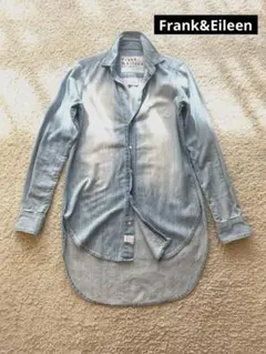 フランクアンドアイリーン ダメージ加工あり ライトブルー XXS デニムシャツ