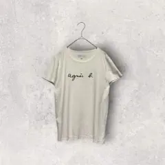 agnès b. ロゴ入り半袖Tシャツ ホワイト色T3