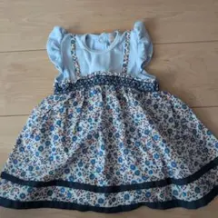 花柄コットンオールインワンワンピース(~95cm)