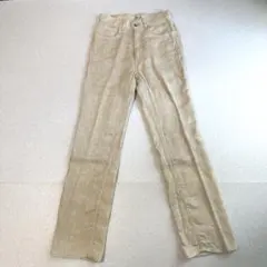 美品⭐️AURALEE オーラリー リネン100 パンツ 0 日本 ナチュラルのサムネイル