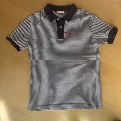 美品】PRADA プラダ ポロシャツ ベージュ×ライトブルー Lサイズ - メルカリ