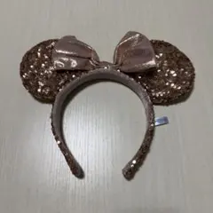 ミニー　カチューシャ ピンクゴールド　スパンコール