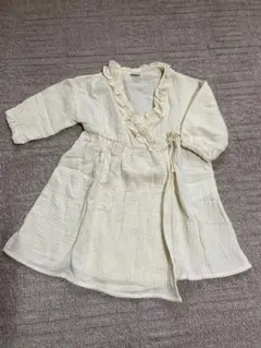 テータテート バースデイ　ワンピース ガウン　羽織り　80 ホワイト