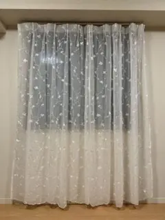 ニトリ UVカット・繋ぎ目なしレースカーテン(100X198X2) RL138のサムネイル