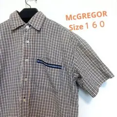 McGREGOR マックレガー チェック柄　半袖シャツ　160