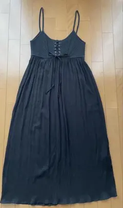 ZARAブラックキャミワンピース ロング丈