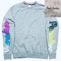美品現行PAULSMITH袖カラフルプリントグレーロンTカットソーMマルチカラーのサムネイル