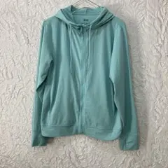 V1764UNIQLO エアリズム UVカット パーカー ライトグリーンサイズMのサムネイル