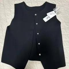 新品 comcoca ニットベスト ブラック Sサイズ