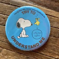 70's ヴィンテージ 缶バッジ スヌーピー snoopy ENJOY ヒッピー - メルカリ