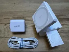 ANKER 3-in-1 Cube with Qi2 MagSafe ホワイト
