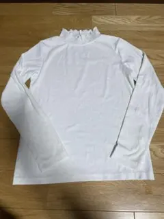 Samasna Mos2 blue フリルネック長袖トップス　フリーサイズ