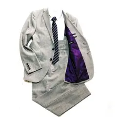 George セットアップ　スーツ　ピンストライプ　グレー　　　サイズ　S~M