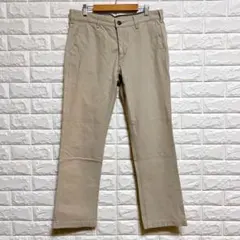 エドウィン【M】チノパンツ ストレッチ 無地 ベージュ 通勤 綿混