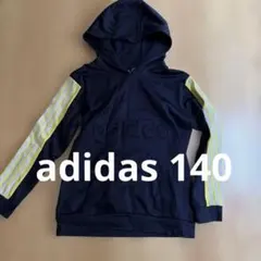 adidas アディダス パーカー 140 ネイビー 黄色