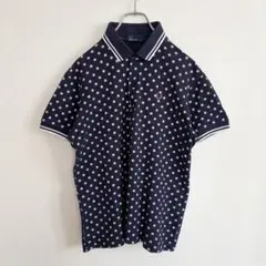 FRED PERRY ドット柄 ポロシャツ ネイビー Lサイズのサムネイル