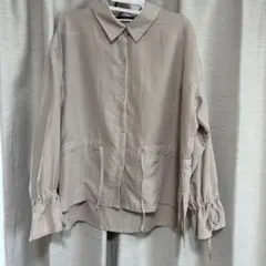 w closet ベージュ　長袖ブラウス　レディース　フリーサイズ