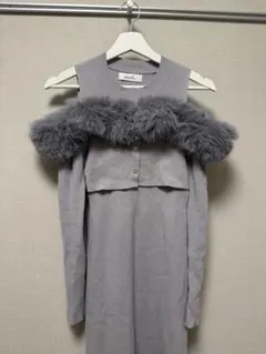 【値下げ中】dazzlin オフショルファードッキングニットワンピース