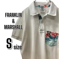 【594】FRANKLIN & MARSHALL ホワイトポロシャツ S ハワイのサムネイル
