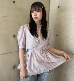 miette カシュクールパフスリーブブラウスのサムネイル