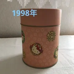 レトロ☆サンリオ1998年☆ハローキティ手まり和柄☆茶筒缶