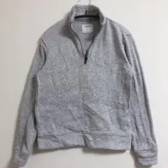 OLD NAVY 【XS】 ハーフジップ スウェット グレー 裏起毛 スウェットのサムネイル