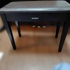 YAMAHA ピアノ椅子 猫脚 茶 ウォールナット 座面布製 ブラウン 猫足