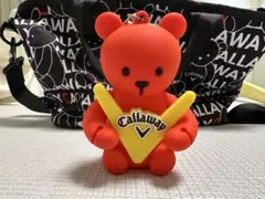 Callaway クマ型ジッパーケース レッド　ボールケース
