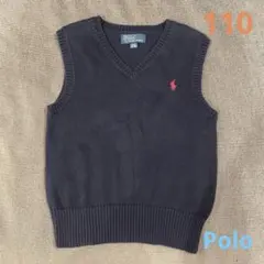 Polo by Ralph Lauren ネイビー Vネックベスト 110cm
