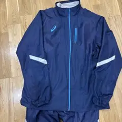 asics ウィンドブレーカー 上下セット ネイビー