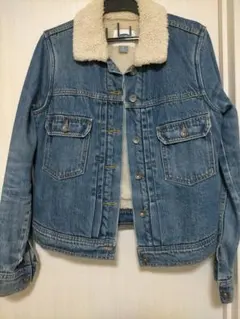 美品オールドネイビー ボアインナー付きダメージジージャン サイズS レディース