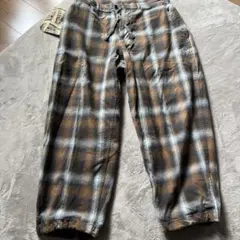 25SS ANCELLM アンセルム レーヨン チェック パンツ ワイド - メルカリ