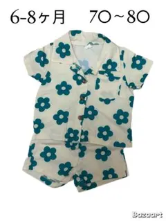 花柄　上下セット　 70~80