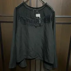 新品タグ付き SUREVE シュリーブ しまむら 長袖 ブラウス M 薄手 黒