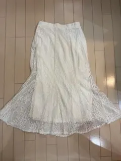 レース ロングスカート アイボリー