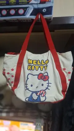 ハローキティ ドット柄トートバッグ