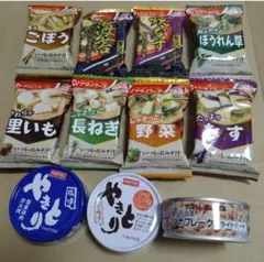 t*a様 アマノフーズ フリーズドライ味噌汁8食 焼鳥缶 ツナ缶 食品セットのサムネイル